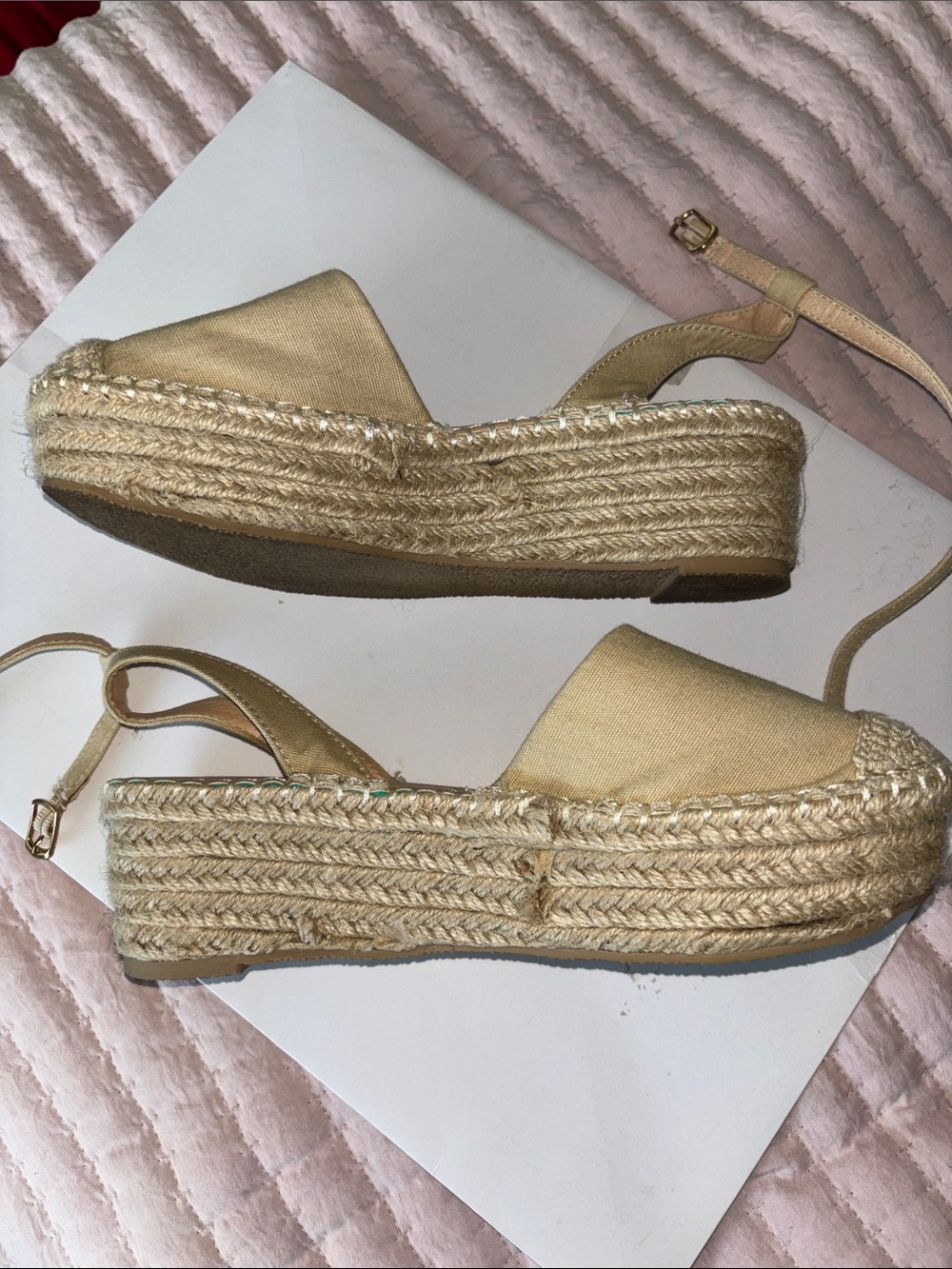 Lulu's Cream Espadrille Platform Wedge Sandals - Picture 7 of 7
